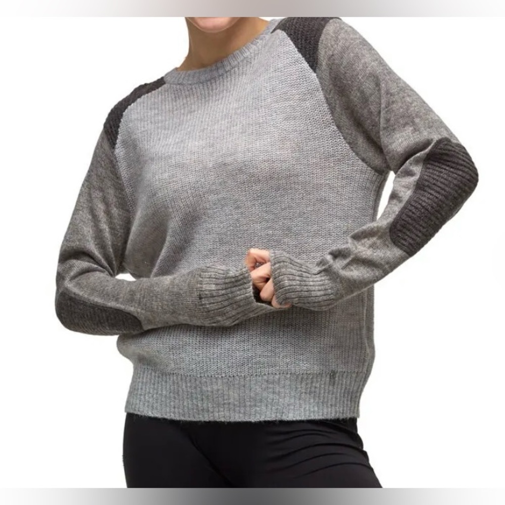 Kari Traa Nordic Faere‎ Alpaca Wool Knit Sweater Women's Size Large Gray